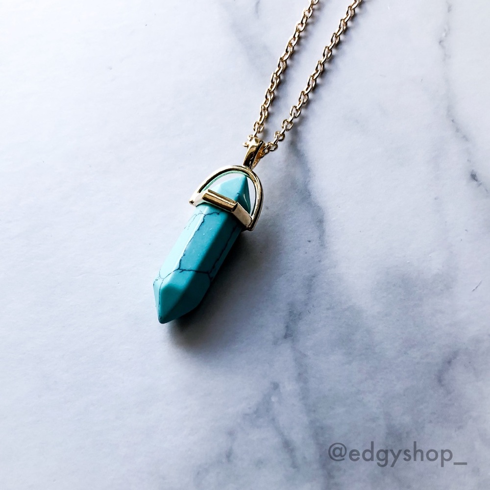 Stone Chakra Bullet Necklace - Picture 1 of 4